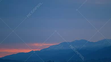 Nature Travel. Sunrise Covered With White Mist. Beautiful Nature In Rainforest. Real time.