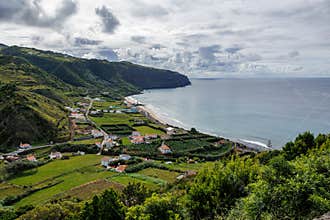 Amazing view, traveling Santa Maria, Azores islands, in Portugal