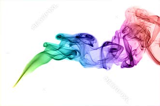 Abstract colored smoke