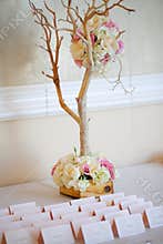 Wedding decor table setting and flowers