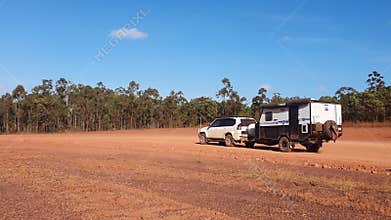 Car and Caravan drive to Cape York Queensland Australia