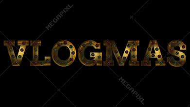 Vlogmas Christmas Animated Intro Text Title Burlesque all in one typeface