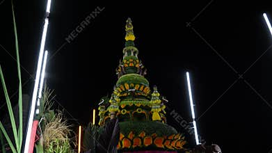 Krathong , Thailand Loy Krathong Festival ,27 november 2023 , Buriram Thailand.