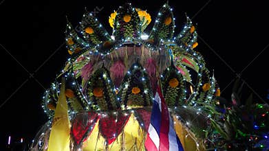 Krathong , Thailand Loy Krathong Festival ,27 november 2023 , Buriram Thailand.