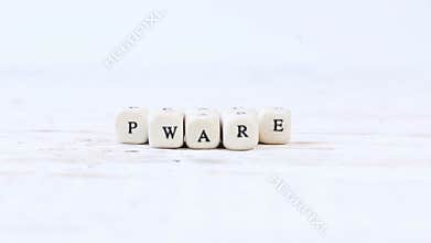 Wooden Blocks with War and Peace.