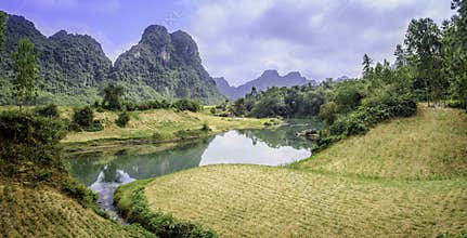 A rural river in vietnam