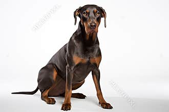 Doberman Guard dog clipart