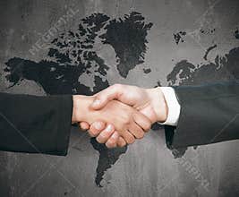 Business world handshake