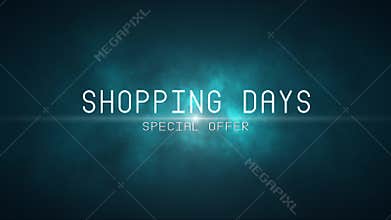 SHOPPING DAYS. Big discounts (dumping, percentages, purchases, sale). Artistic intro.