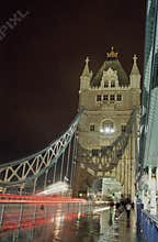 Tower bridge in London, Great Britain at the night time