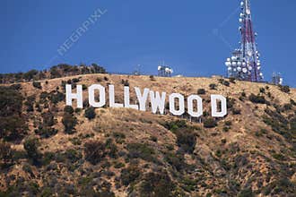 Hollywood sign on the hill