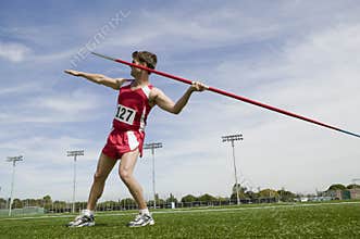 Man About To Throw Javelin