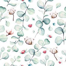 Watercolor holiday christmas clipart seamless pattern. Winter decoration element. Merry christmas design. Pine tree branch, frame