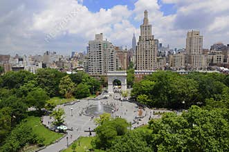 Beautiful day at Union Square, New York City