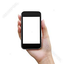 Mobile phone in a woman hand