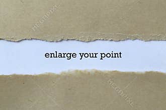 Enlarge your point on white paper