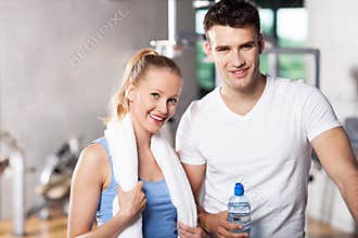 Couple in health club