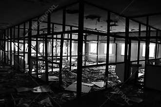 Office destroyed by fire