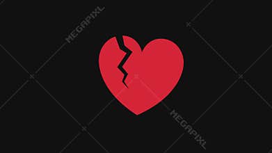 red love or heart pop up icon Animation.Heart Beat Concept for valentine\'s day and mother\'s day. Love and feelings.