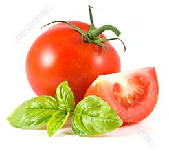 Tomato with basil