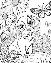 The Cutest Dog Coloring Pages for dog lovers