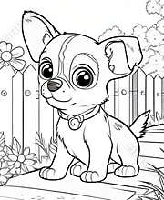 The Cutest Dog Coloring Pages for dog lovers
