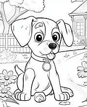 The Cutest Dog Coloring Pages for dog lovers