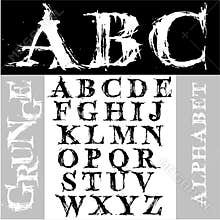 Grunge alphabet