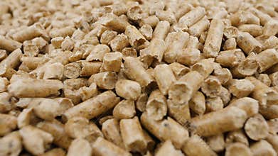 Pellet fuel, pressed sawdust