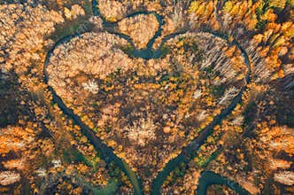 Heart shaped river