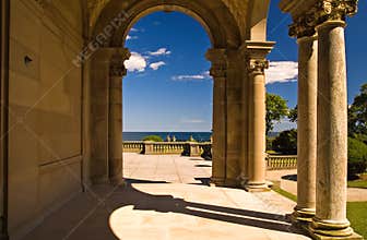Mansion Archway to patio