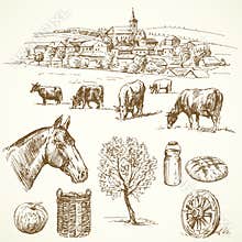 Farm - hand drawn collection