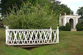 Footbridge and gazebo