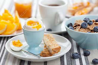 Healthy breakfast with egg