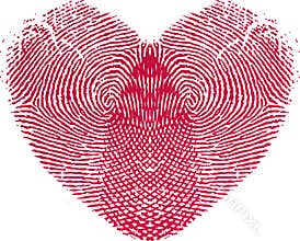 Fingerprint Love Heart