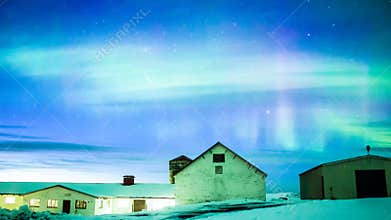 Series of Beautiful Northern Lights or better known as Aurora Borealis time lapse view in 4K