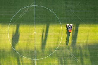 caring football field at the stadium
