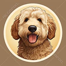 Dog icon. element for your design, AI generative