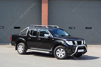 Black pickup truck