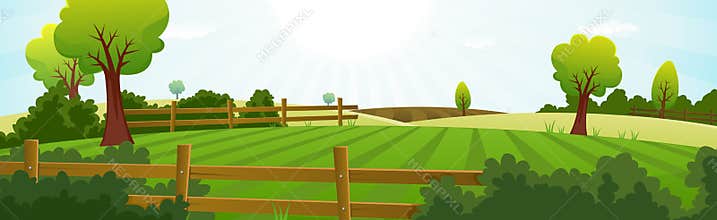 Agriculture And Farming Summer Landscape