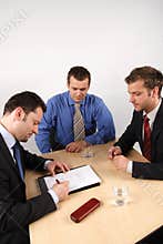 Signing a contract