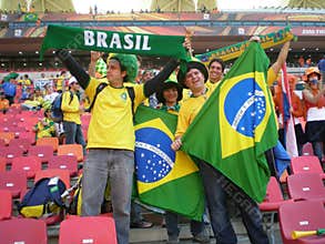 Brazilian soccer world cup fans