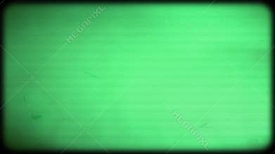 Scratches and damage on green screen. Effect of an old TV with kinescope on green screen. Film grain noise, distortion