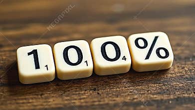 Dice form the expression \"100 % perfect\". Generative AI