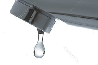 Tap with a drop of water