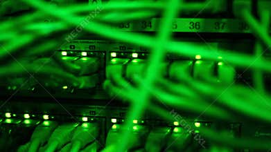 Ethernet server with blinking lights