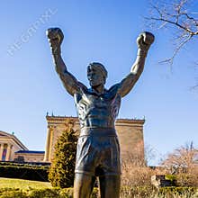 The Rocky Statue in Philadelphia,