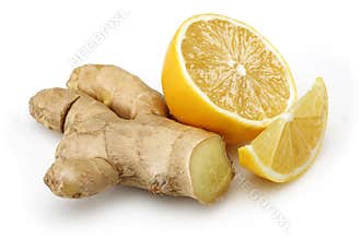 Fresh lemon with ginger