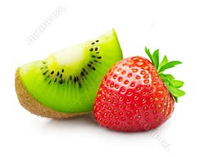 Kiwi fruit and strawberry