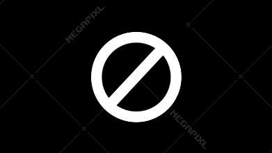 red warning sign isolated. prohibitory sign. isolated on black background. Red sign stop, cross, x, ban, cancel, prohibited icon